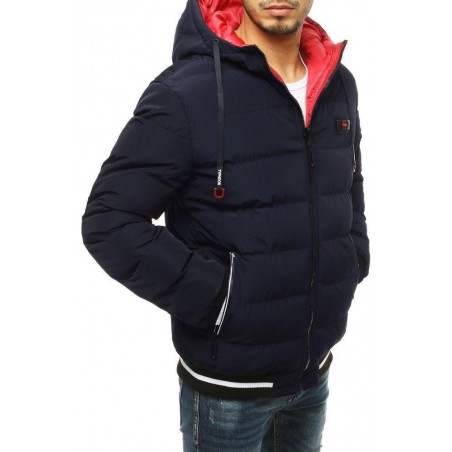 Dvojstranná zimná pánska bunda TX3525 - tmavomodrá
