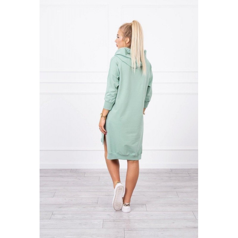 Šaty s kapucňou pre dámy 9078 - tmavomätové