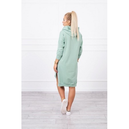 Šaty s kapucňou pre dámy 9078 - tmavomätové