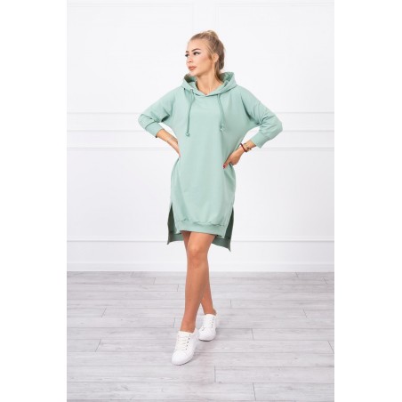 Šaty s kapucňou pre dámy 9078 - tmavomätové