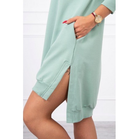 Šaty s kapucňou pre dámy 9078 - tmavomätové