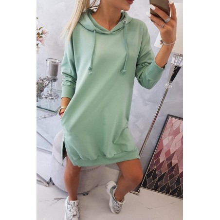 Šaty s kapucňou pre dámy 9078 - tmavomätové