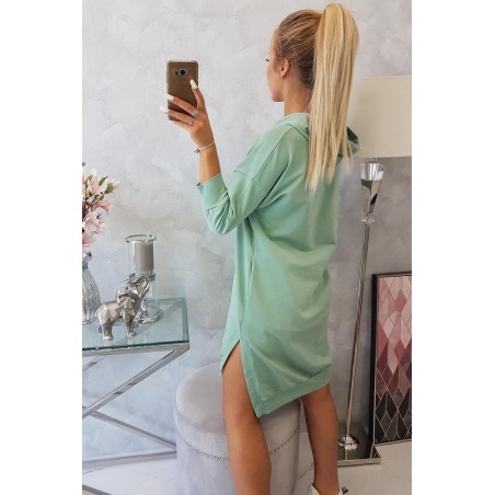 Šaty s kapucňou pre dámy 9078 - tmavomätové