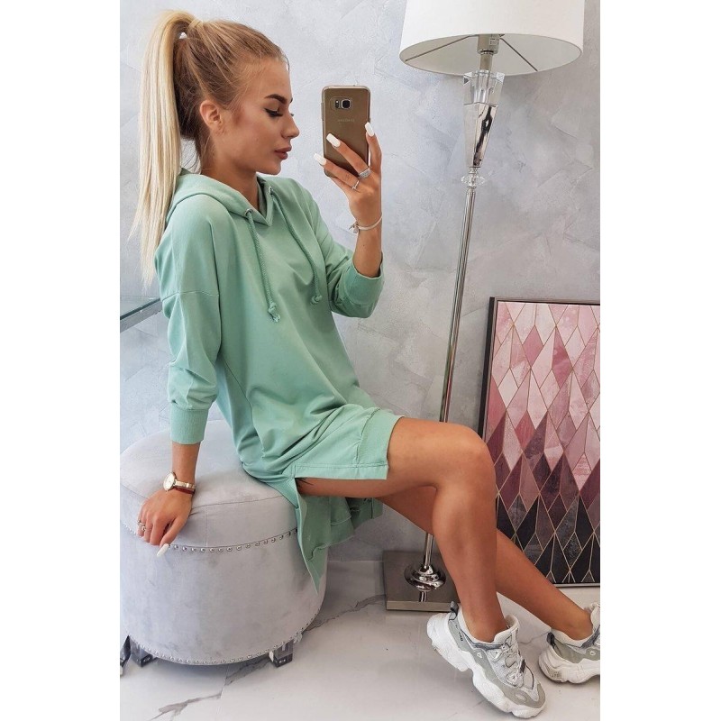 Šaty s kapucňou pre dámy 9078 - tmavomätové