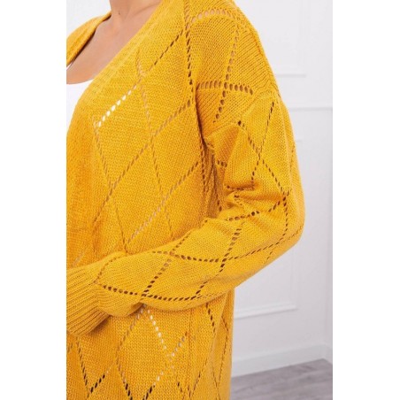 Kardigán pre dámy 2020-4 - horčicový