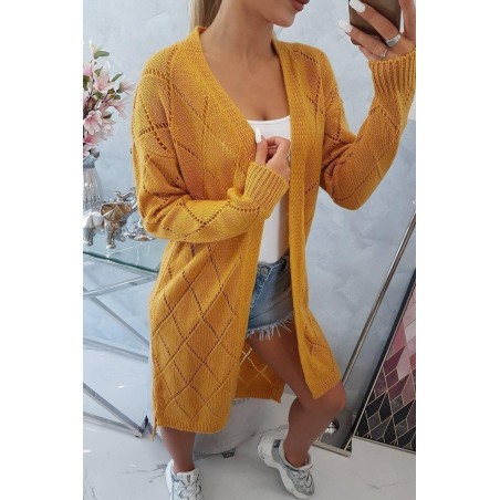 Kardigán pre dámy 2020-4 - horčicový