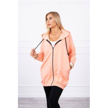 Mikina s potlačou pre dámy 9117 - marhuľová