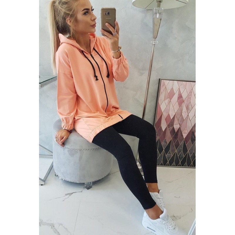 Mikina s potlačou pre dámy 9117 - marhuľová