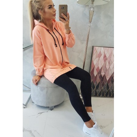 Mikina s potlačou pre dámy 9117 - marhuľová