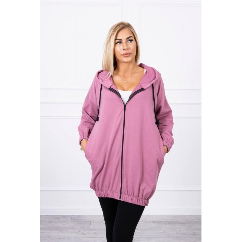 Mikina s potlačou pre dámy 9117 - tmavoružová