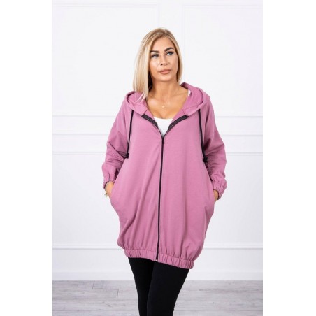 Mikina s potlačou pre dámy 9117 - tmavoružová