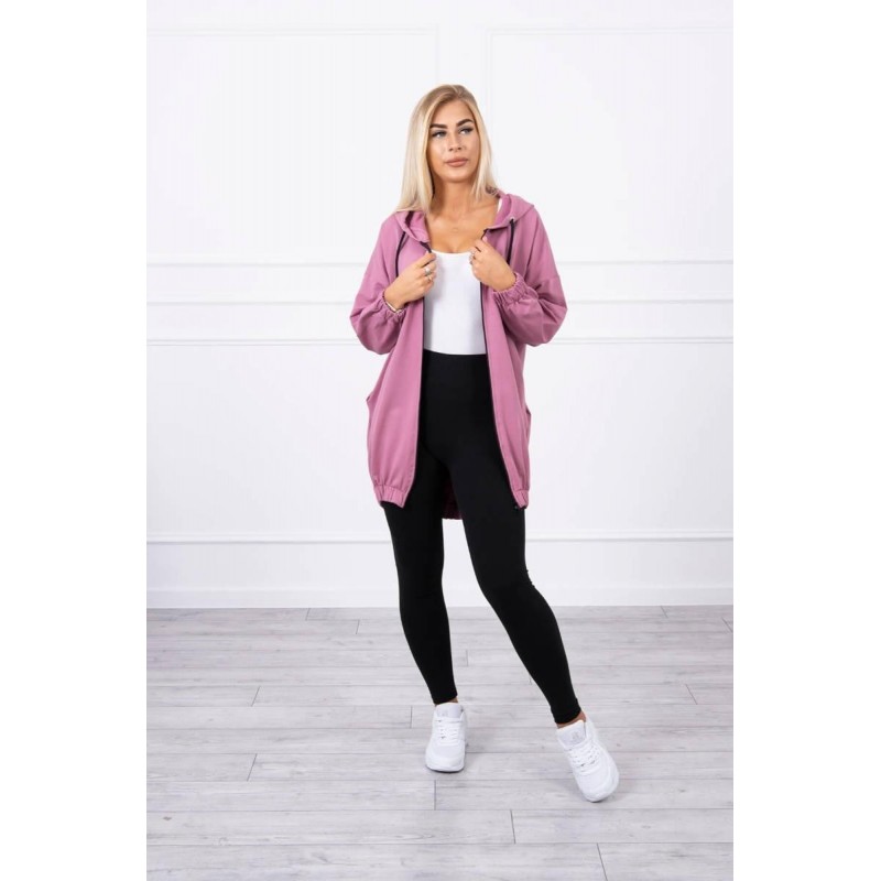 Mikina s potlačou pre dámy 9117 - tmavoružová