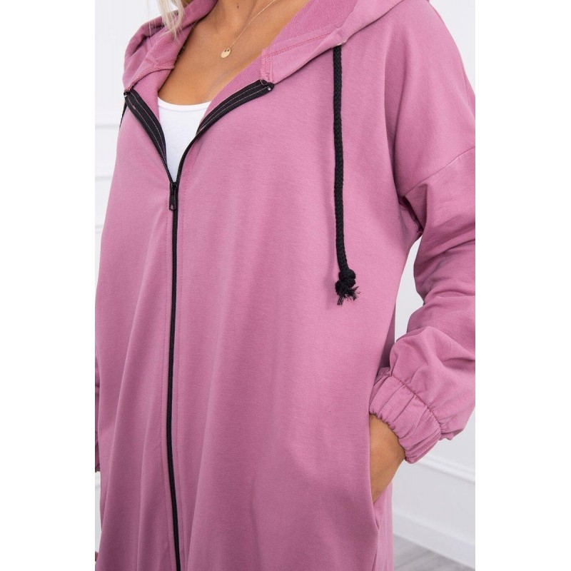 Mikina s potlačou pre dámy 9117 - tmavoružová