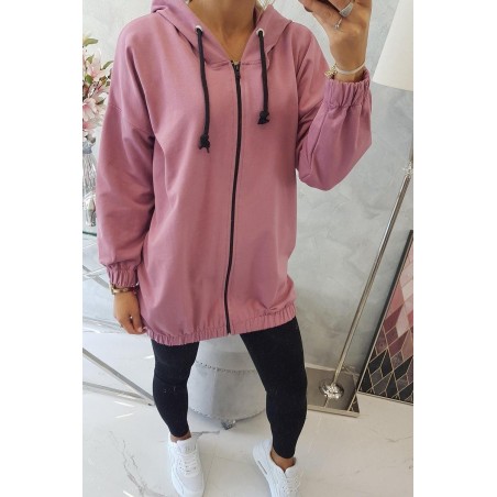 Mikina s potlačou pre dámy 9117 - tmavoružová