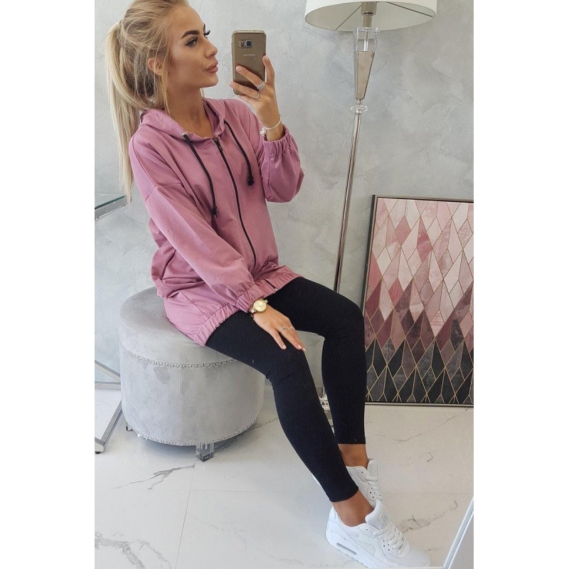 Mikina s potlačou pre dámy 9117 - tmavoružová