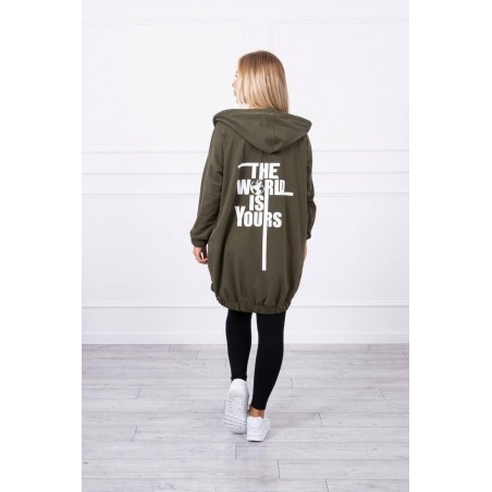 Mikina s potlačou pre dámy 9117 - kaki