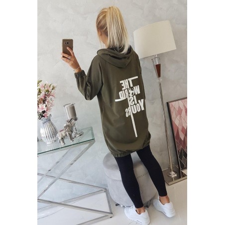 Mikina s potlačou pre dámy 9117 - kaki