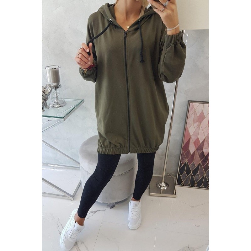 Mikina s potlačou pre dámy 9117 - kaki