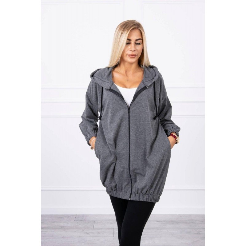 Mikina s potlačou pre dámy 9117 - grafitová