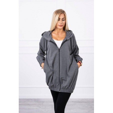 Mikina s potlačou pre dámy 9117 - grafitová