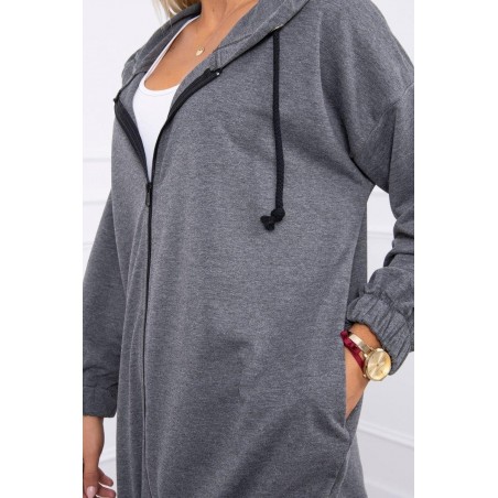 Mikina s potlačou pre dámy 9117 - grafitová