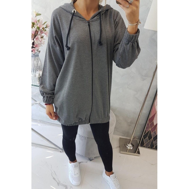 Mikina s potlačou pre dámy 9117 - grafitová