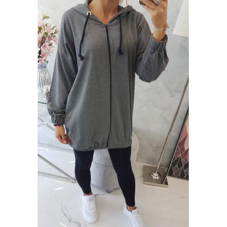 Mikina s potlačou pre dámy 9117 - grafitová