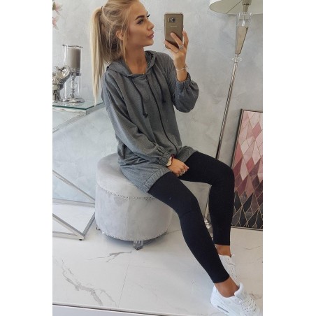 Mikina s potlačou pre dámy 9117 - grafitová