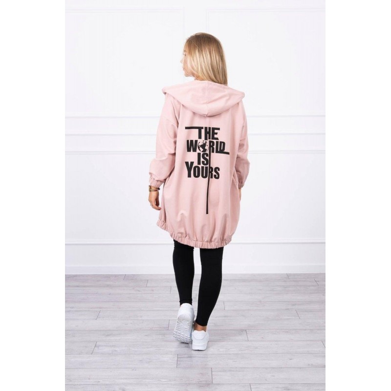 Mikina s potlačou pre dámy 9117 - tmavoružová