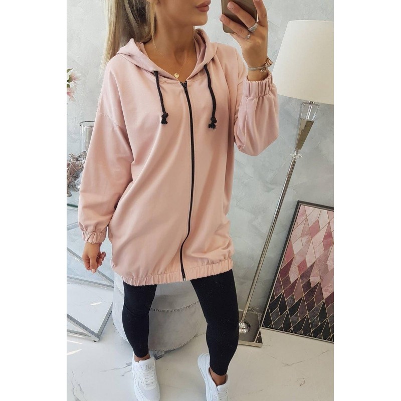 Mikina s potlačou pre dámy 9117 - tmavoružová