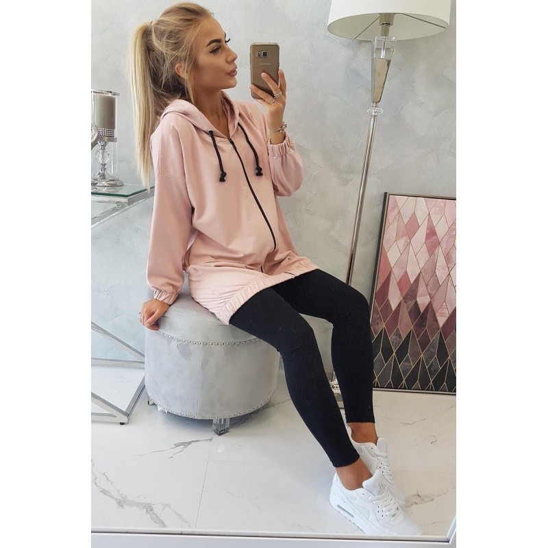 Mikina s potlačou pre dámy 9117 - tmavoružová