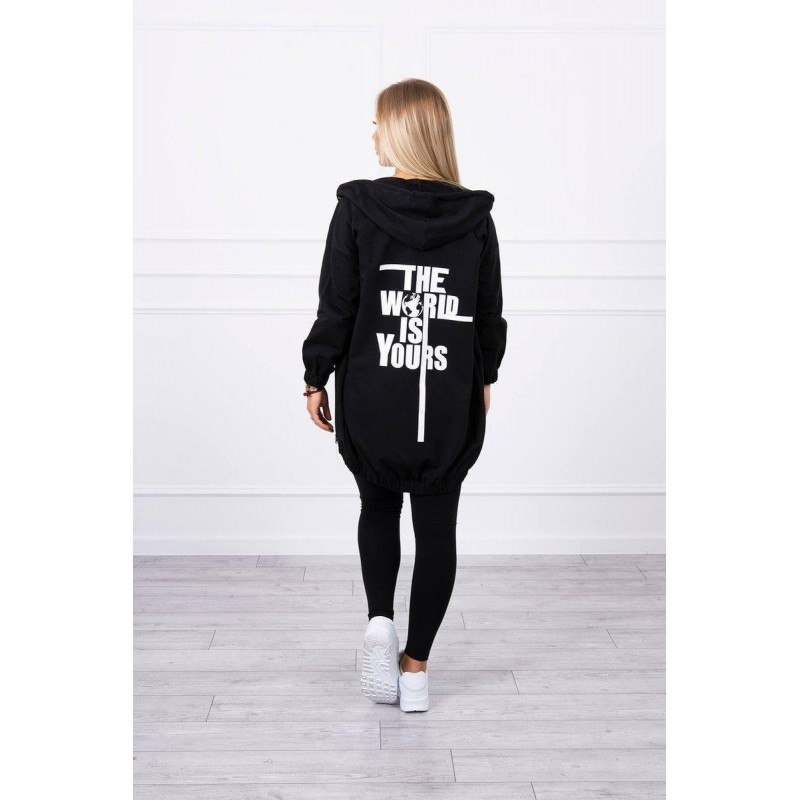 Mikina s potlačou pre dámy 9117 - čierna