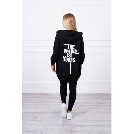 Mikina s potlačou pre dámy 9117 - čierna