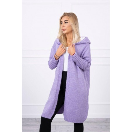 Dámsky kardigán s kapucňou 2020-14 - fialový