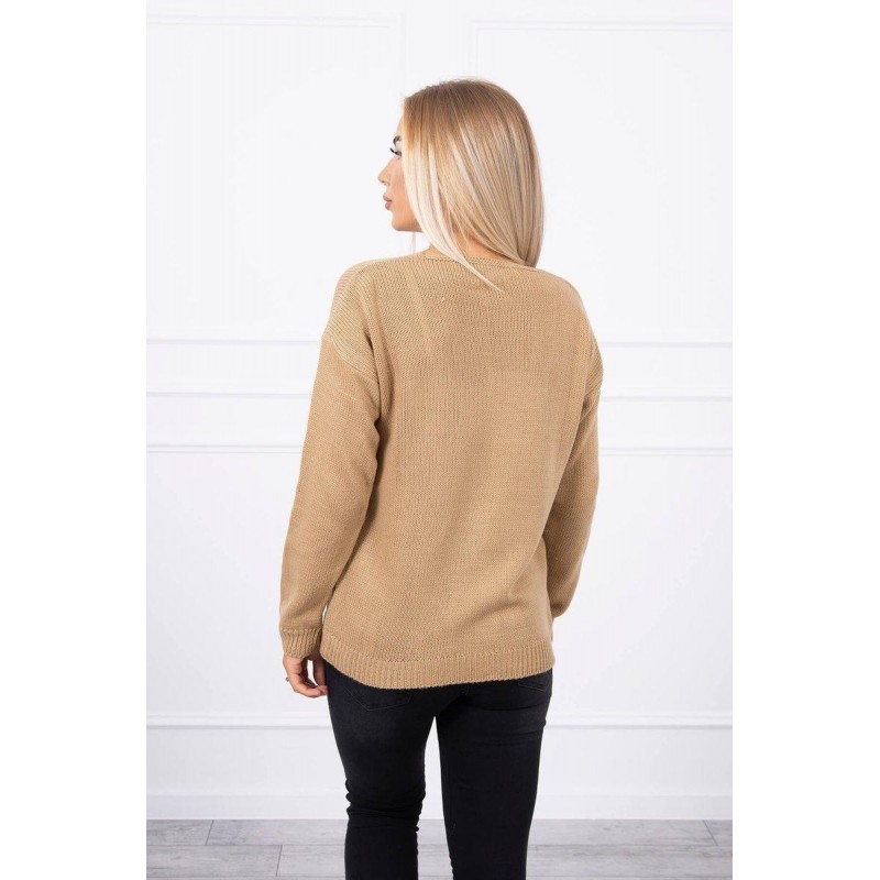 Dámsky sveter 2020-15 - kamelový
