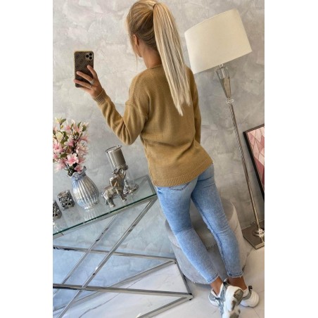 Dámsky sveter 2020-15 - kamelový