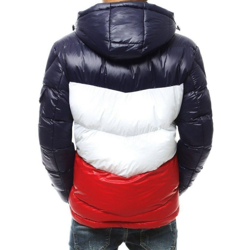 Zimná pánska prešívaná bunda TX3427 - tmavomodrá