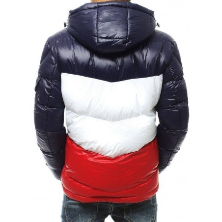 Zimná pánska prešívaná bunda TX3427 - tmavomodrá