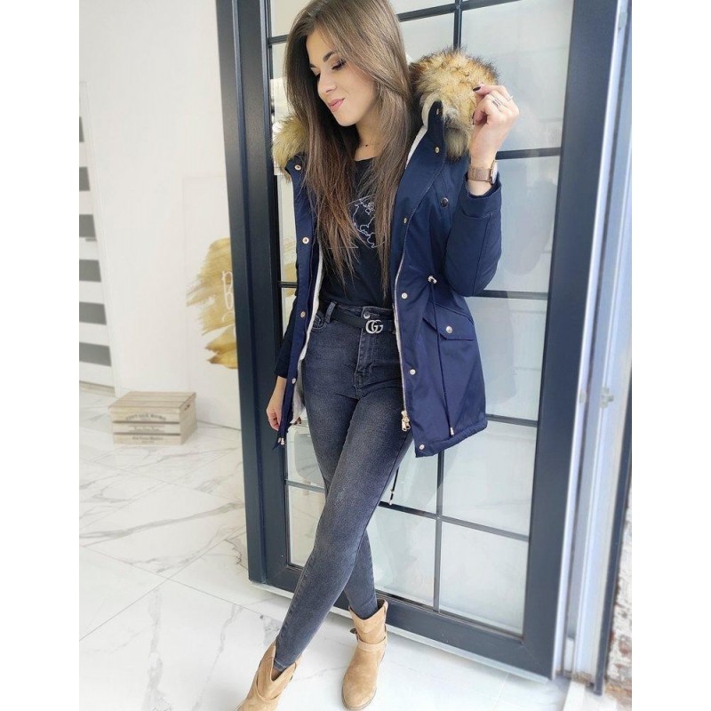 Dámska tmavomodrá zimná parka VISTEO TY1462