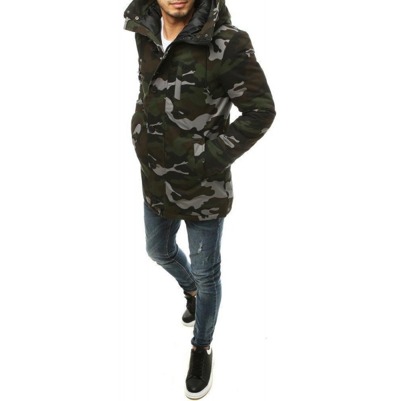 Pánska zimná bunda s kapucňou TX3475 - kaki