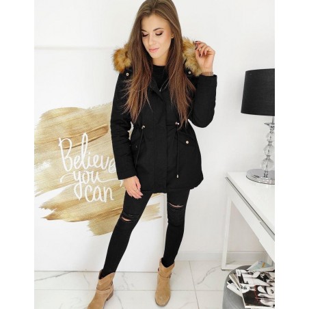 Čierna dámska zimná parka STEEPS TY1515