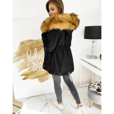 Dámska čierna zimná parka 2in1 ZALMAN TY1524