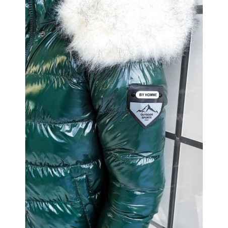 Prešívaná dámska zelená bunda MONTAIN TY1549