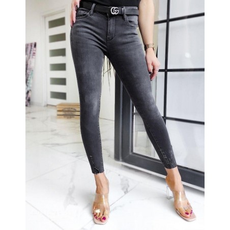 Čierne dámske džínsy Skinny Fit EDSON UY0606