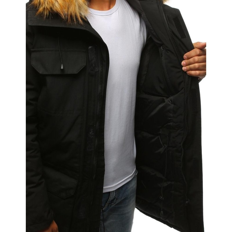 Pánska zimna bunda (tx2344) - čierna, veľ. XL