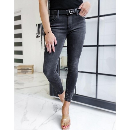 Čierne dámske džínsy Skinny Fit EDSON UY0606