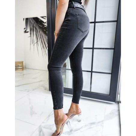 Čierne dámske džínsy Skinny Fit EDSON UY0606