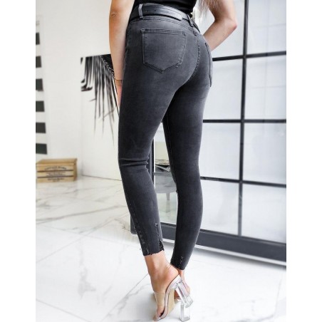 Čierne dámske džínsy Skinny Fit EDSON UY0606