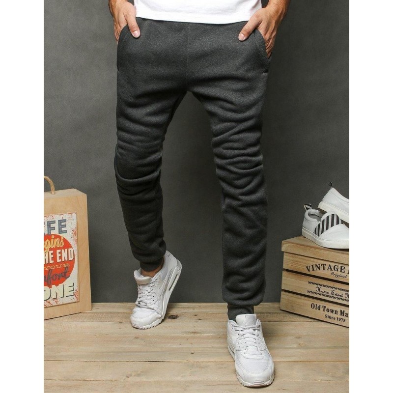 Pánske tmavosivé tepláky UX2651