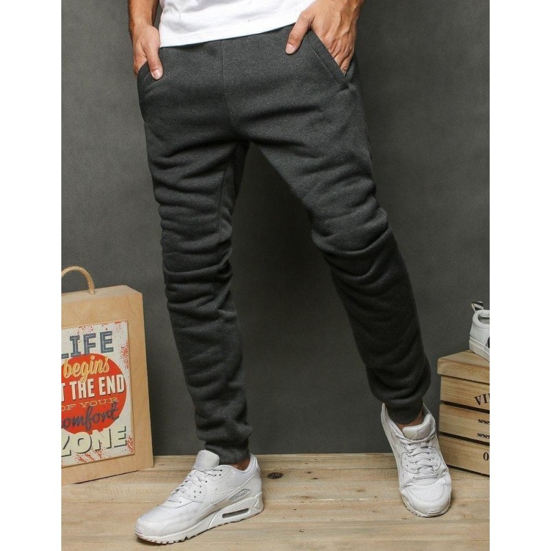 Pánske tmavosivé tepláky UX2651